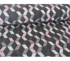 Sweat - 3D Grafische Muster in grau rosa